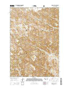 Hodsdon Flats Montana Current topographic map, 1:24000 scale, 7.5 X 7.5 Minute, Year 2014