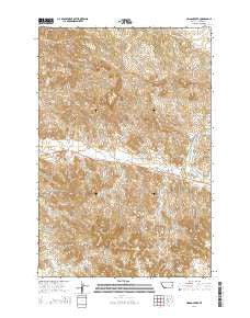 Hogan Creek Montana Current topographic map, 1:24000 scale, 7.5 X 7.5 Minute, Year 2014