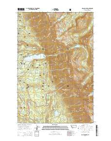 Holland Lake Montana Current topographic map, 1:24000 scale, 7.5 X 7.5 Minute, Year 2014