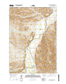 Hollenbeck Draw Montana Current topographic map, 1:24000 scale, 7.5 X 7.5 Minute, Year 2014