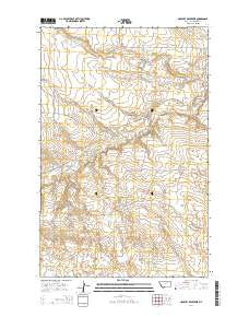 Holzhey Reservoir Montana Current topographic map, 1:24000 scale, 7.5 X 7.5 Minute, Year 2014