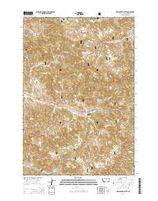 Home Creek Butte Montana Current topographic map, 1:24000 scale, 7.5 X 7.5 Minute, Year 2014