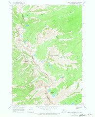 Homer Youngs Peak Montana Historical topographic map, 1:24000 scale, 7.5 X 7.5 Minute, Year 1966
