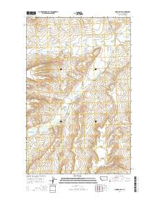 Hoodoo Hill Montana Current topographic map, 1:24000 scale, 7.5 X 7.5 Minute, Year 2014
