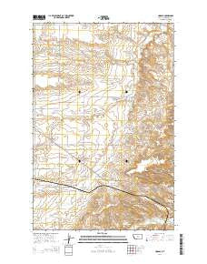 Hoosac Montana Current topographic map, 1:24000 scale, 7.5 X 7.5 Minute, Year 2014