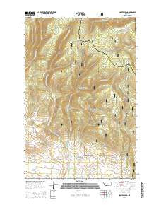 Hoover Spring Montana Current topographic map, 1:24000 scale, 7.5 X 7.5 Minute, Year 2014