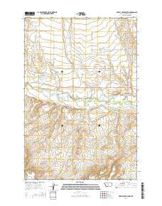 Hopley Creek South Montana Current topographic map, 1:24000 scale, 7.5 X 7.5 Minute, Year 2014