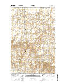 Hornbeck Lake Montana Current topographic map, 1:24000 scale, 7.5 X 7.5 Minute, Year 2014