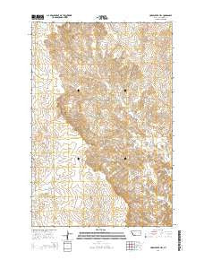 Horse Creek Hill Montana Current topographic map, 1:24000 scale, 7.5 X 7.5 Minute, Year 2014