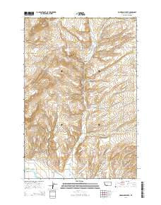 Horseshoe Creek Montana Current topographic map, 1:24000 scale, 7.5 X 7.5 Minute, Year 2014