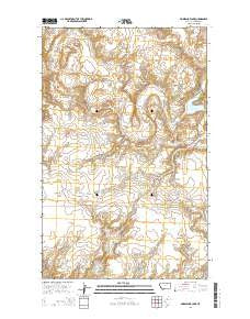 Horseshoe Lake Montana Current topographic map, 1:24000 scale, 7.5 X 7.5 Minute, Year 2014