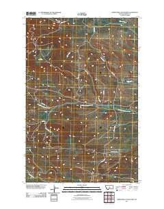 Horsethief Coulee West Montana Historical topographic map, 1:24000 scale, 7.5 X 7.5 Minute, Year 2011