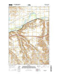 Horton Montana Current topographic map, 1:24000 scale, 7.5 X 7.5 Minute, Year 2014