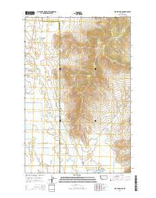 Hot Springs NE Montana Current topographic map, 1:24000 scale, 7.5 X 7.5 Minute, Year 2014