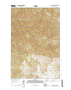 Hound Creek Reservoir Montana Current topographic map, 1:24000 scale, 7.5 X 7.5 Minute, Year 2014