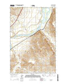 Hoyt Montana Current topographic map, 1:24000 scale, 7.5 X 7.5 Minute, Year 2014