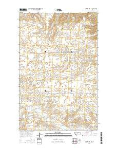 Hubert Hill SE Montana Current topographic map, 1:24000 scale, 7.5 X 7.5 Minute, Year 2014