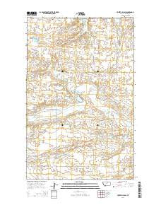 Hubert Hill SW Montana Current topographic map, 1:24000 scale, 7.5 X 7.5 Minute, Year 2014