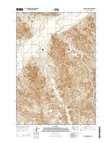Huckins School Montana Current topographic map, 1:24000 scale, 7.5 X 7.5 Minute, Year 2014