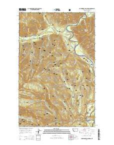 Huckleberry Mountain Montana Current topographic map, 1:24000 scale, 7.5 X 7.5 Minute, Year 2014