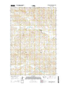 Hudiburgh Reservoir Montana Current topographic map, 1:24000 scale, 7.5 X 7.5 Minute, Year 2014