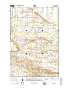 Hunter Lake Montana Current topographic map, 1:24000 scale, 7.5 X 7.5 Minute, Year 2014