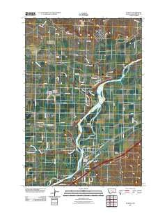 Huntley Montana Historical topographic map, 1:24000 scale, 7.5 X 7.5 Minute, Year 2011