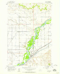 Huntley Montana Historical topographic map, 1:24000 scale, 7.5 X 7.5 Minute, Year 1956