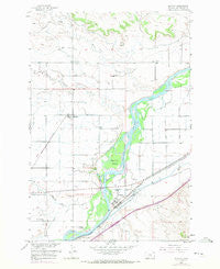 Huntley Montana Historical topographic map, 1:24000 scale, 7.5 X 7.5 Minute, Year 1956