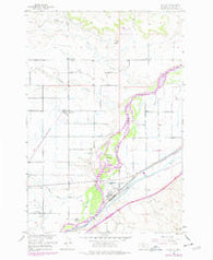 Huntley Montana Historical topographic map, 1:24000 scale, 7.5 X 7.5 Minute, Year 1956