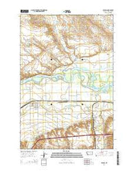 Hysham Montana Current topographic map, 1:24000 scale, 7.5 X 7.5 Minute, Year 2014