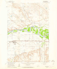 Hysham Montana Historical topographic map, 1:24000 scale, 7.5 X 7.5 Minute, Year 1960