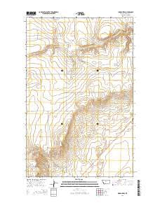 Ihmsen Well Montana Current topographic map, 1:24000 scale, 7.5 X 7.5 Minute, Year 2014