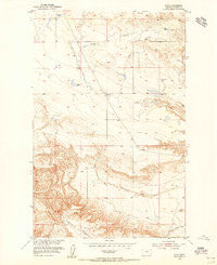 Iliad Montana Historical topographic map, 1:24000 scale, 7.5 X 7.5 Minute, Year 1954