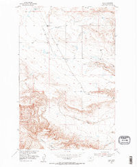 Iliad Montana Historical topographic map, 1:24000 scale, 7.5 X 7.5 Minute, Year 1954