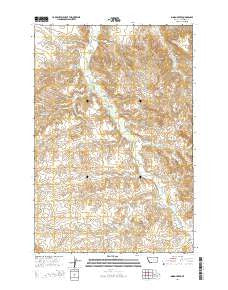 Indian Creek Montana Current topographic map, 1:24000 scale, 7.5 X 7.5 Minute, Year 2014