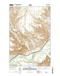 Intake Montana Current topographic map, 1:24000 scale, 7.5 X 7.5 Minute, Year 2014