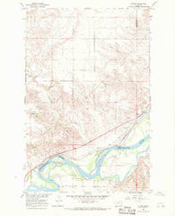 Intake Montana Historical topographic map, 1:24000 scale, 7.5 X 7.5 Minute, Year 1966