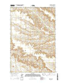Intake NW Montana Current topographic map, 1:24000 scale, 7.5 X 7.5 Minute, Year 2014