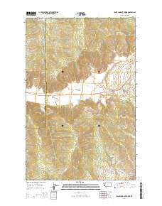 Irvine Lookout Tower Montana Current topographic map, 1:24000 scale, 7.5 X 7.5 Minute, Year 2014