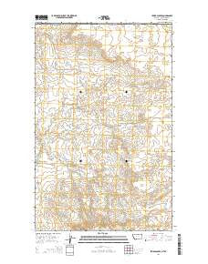 Irvins Coulee Montana Current topographic map, 1:24000 scale, 7.5 X 7.5 Minute, Year 2014