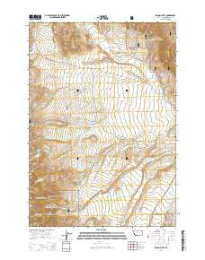 Island Butte Montana Current topographic map, 1:24000 scale, 7.5 X 7.5 Minute, Year 2014