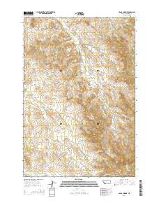 Jeans Fork NE Montana Current topographic map, 1:24000 scale, 7.5 X 7.5 Minute, Year 2014