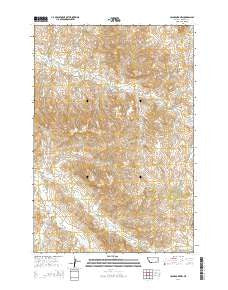 Jeans Fork NW Montana Current topographic map, 1:24000 scale, 7.5 X 7.5 Minute, Year 2014