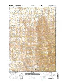 Jeff Davis Peak Montana Current topographic map, 1:24000 scale, 7.5 X 7.5 Minute, Year 2014