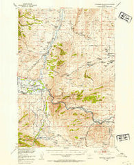 Jefferson Island Montana Historical topographic map, 1:62500 scale, 15 X 15 Minute, Year 1950