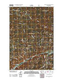 Jennings Camp Creek Montana Historical topographic map, 1:24000 scale, 7.5 X 7.5 Minute, Year 2011