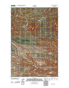 Jiggs Flat Montana Historical topographic map, 1:24000 scale, 7.5 X 7.5 Minute, Year 2011