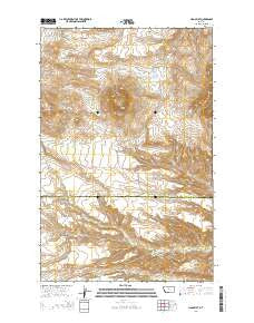 Jiggs Flat Montana Current topographic map, 1:24000 scale, 7.5 X 7.5 Minute, Year 2014