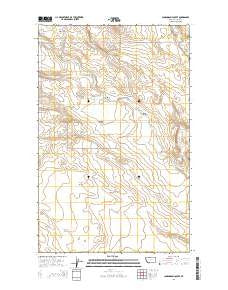Johannson Coulee Montana Current topographic map, 1:24000 scale, 7.5 X 7.5 Minute, Year 2014